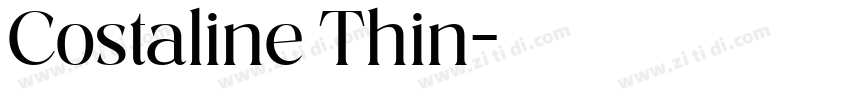 Costaline Thin字体转换